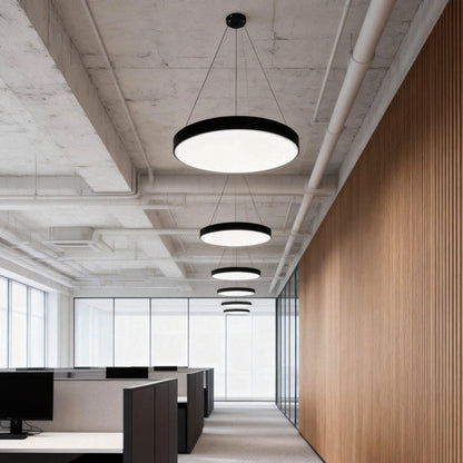 Ronde hanglamp met metalen ring