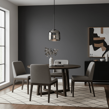 Handgeblazen glazen koepelhanglamp