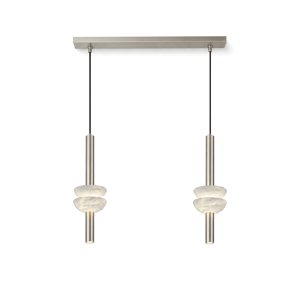 Hanglamp met albasten schijf