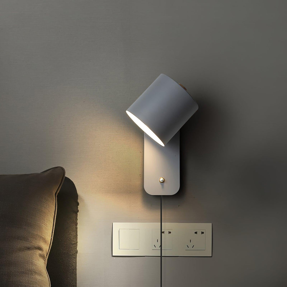 Draaibare cilinderwandlamp met stekker