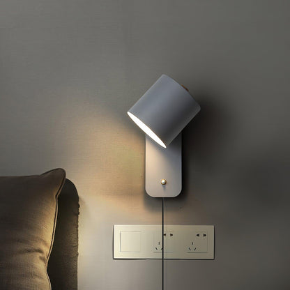 Draaibare cilinderwandlamp met stekker
