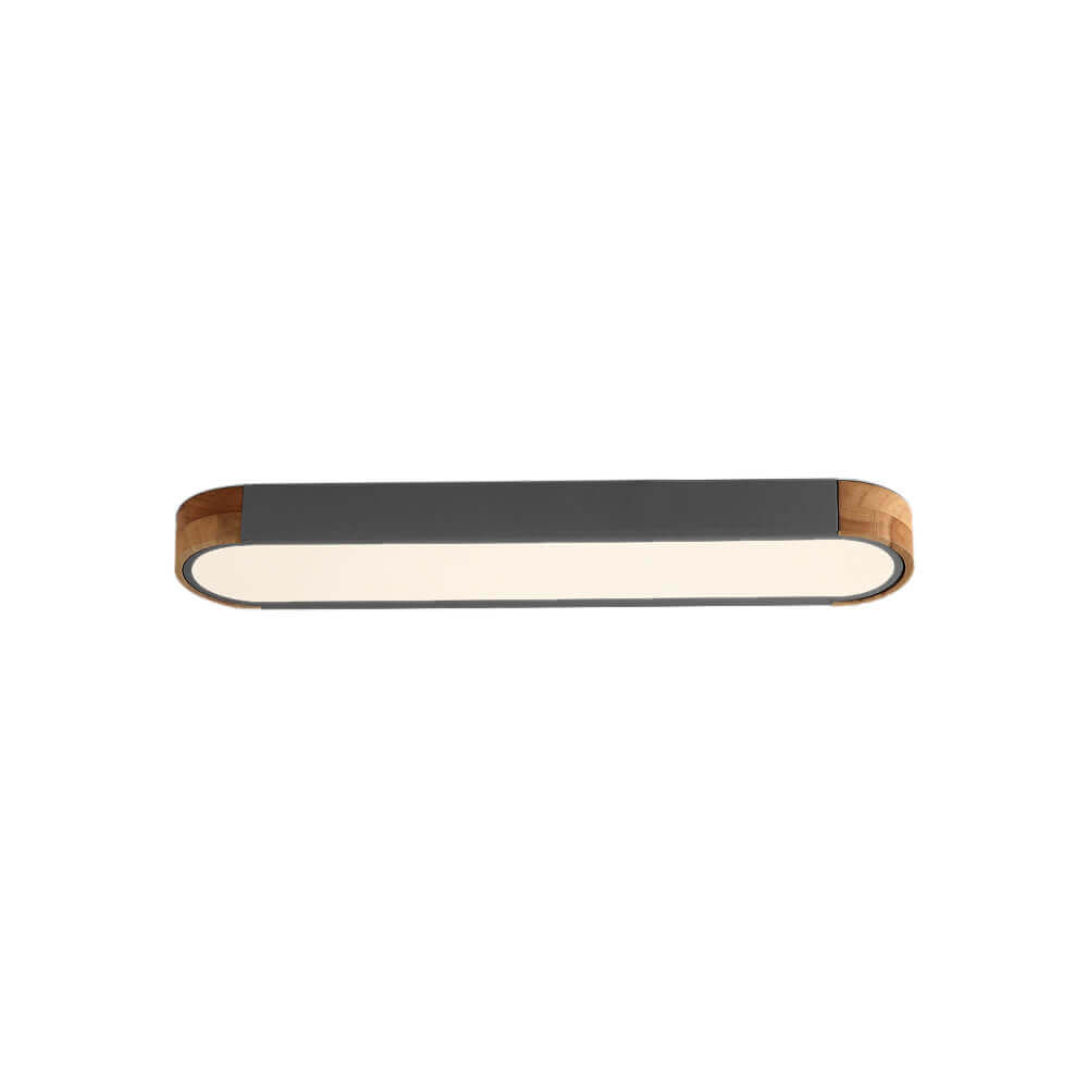 Ovalyn minimalistische ovale houten led-plafondlamp