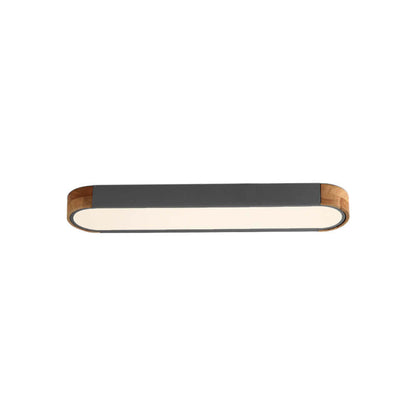 Ovalyn minimalistische ovale houten led-plafondlamp