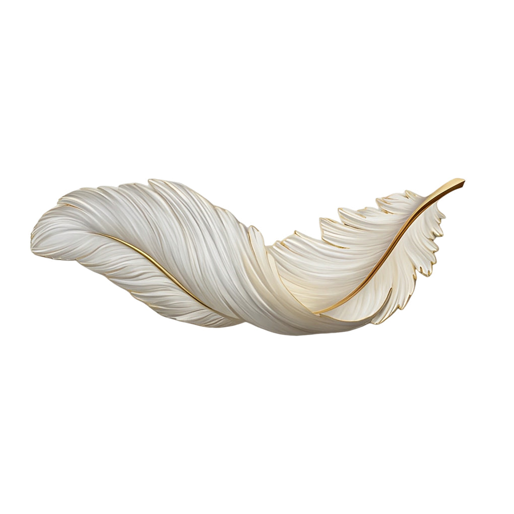 Gebeeldhouwde pluimvormige led-wandlamp