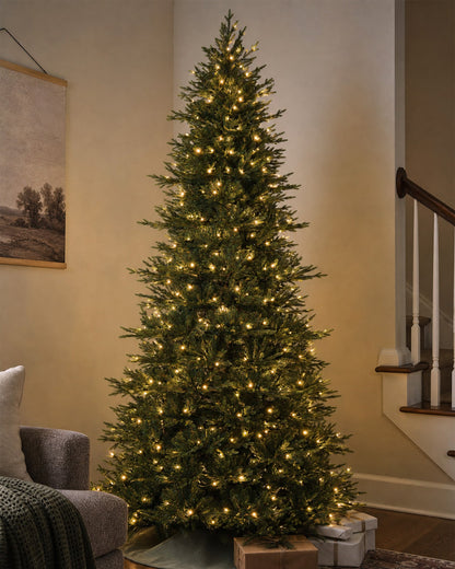 Skovra Classic PE/PVC 12ft voorverlichte kerstboom