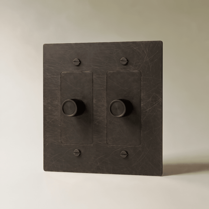 Norvessa vintage-draaiknopdimmer van messing