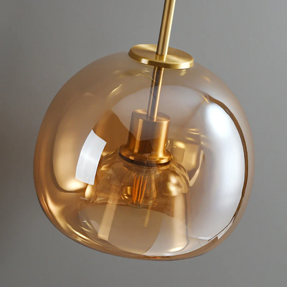 Velsora moderne koperen glazen plafondlamp