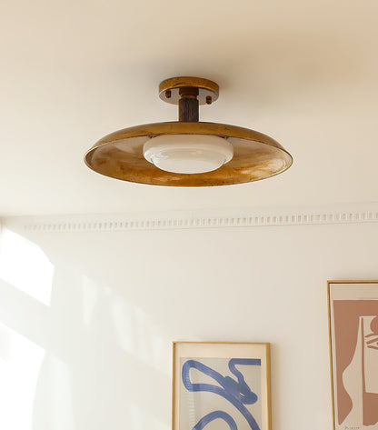 Brede ronde plafondlamp.flush