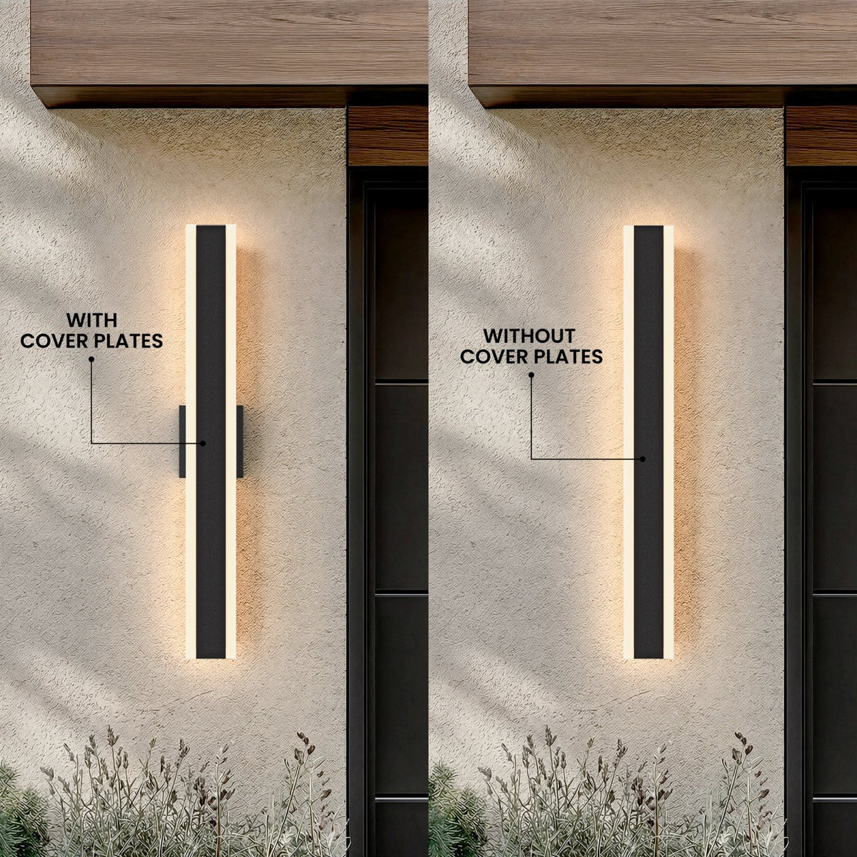 Zephlyn lineaire aluminium buitenwandlamp