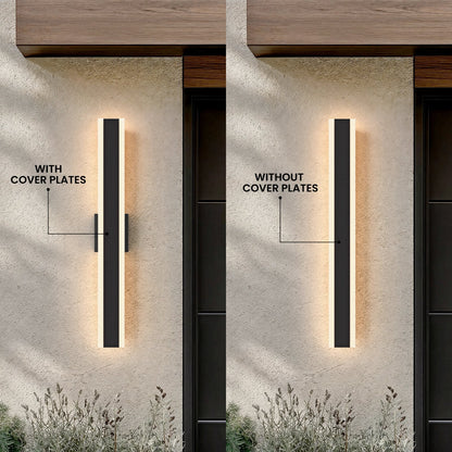 Zephlyn lineaire aluminium buitenwandlamp