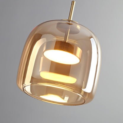 Handgeblazen glazen koepelhanglamp