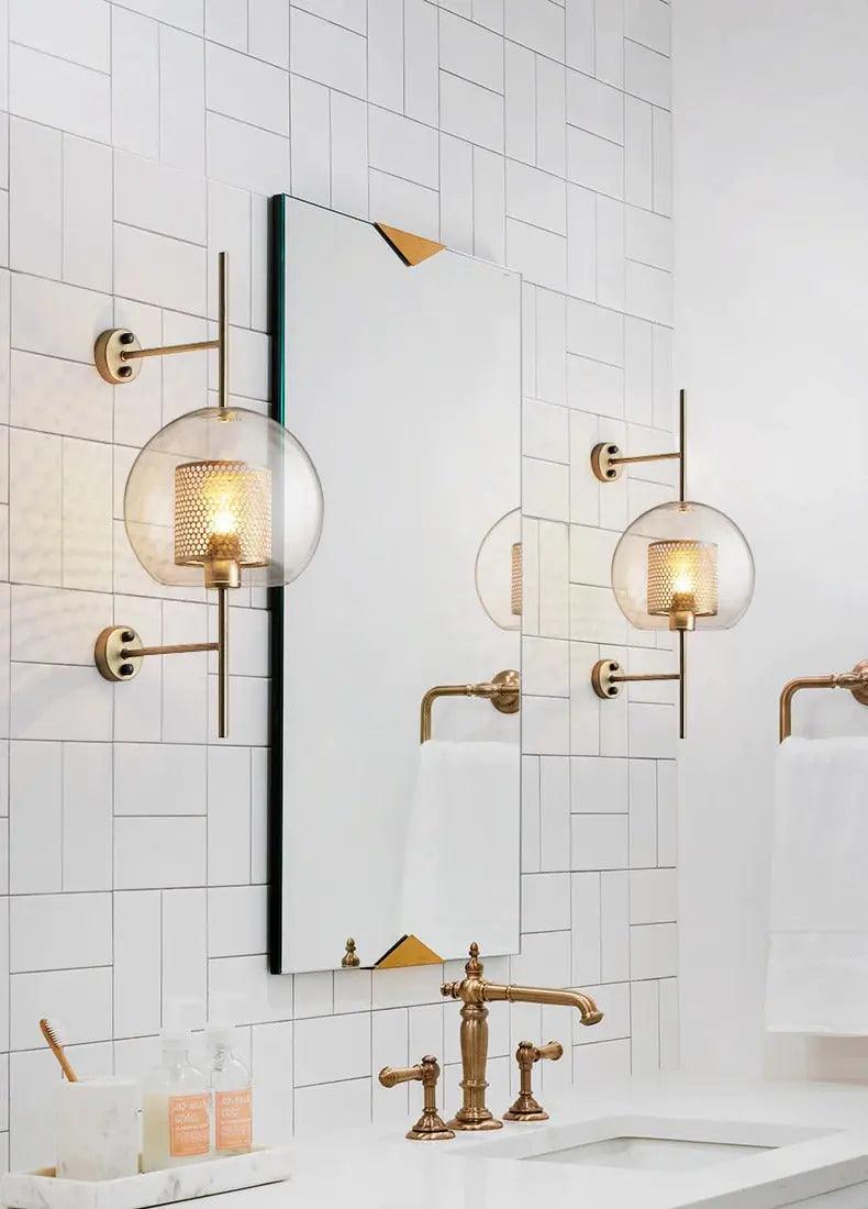 Serenova retro glazen wandlamp