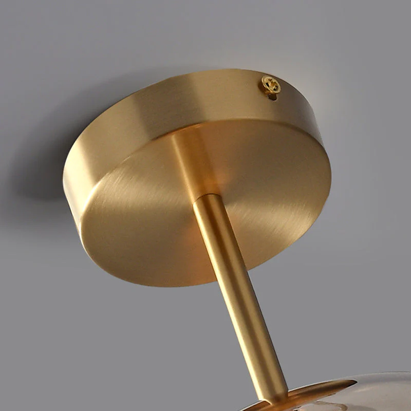 Velsora moderne koperen glazen plafondlamp