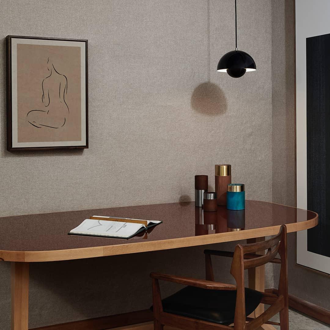 Metalen hanglamp met twee koepels
