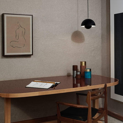 Metalen hanglamp met twee koepels