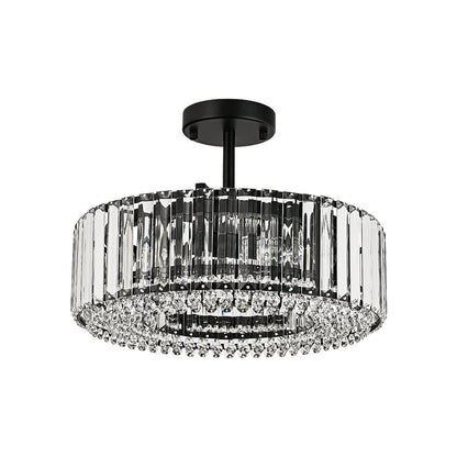Glamoureuze gesneden kristallen plafondlamp