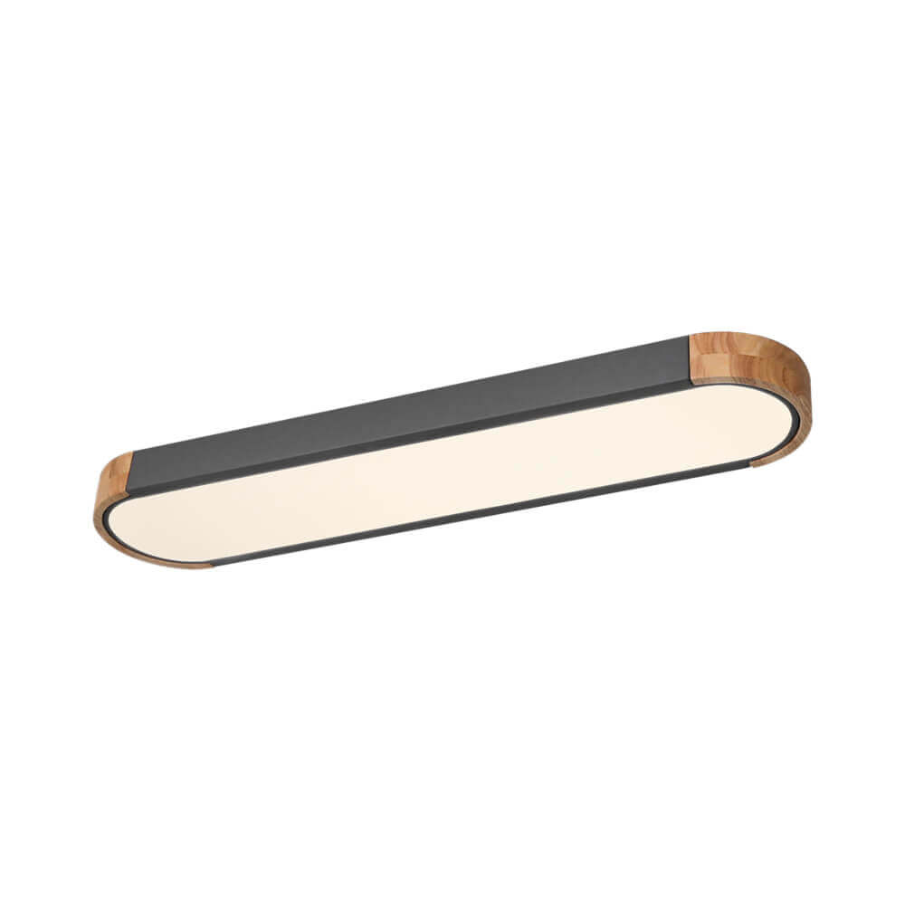 Ovalyn minimalistische ovale houten led-plafondlamp