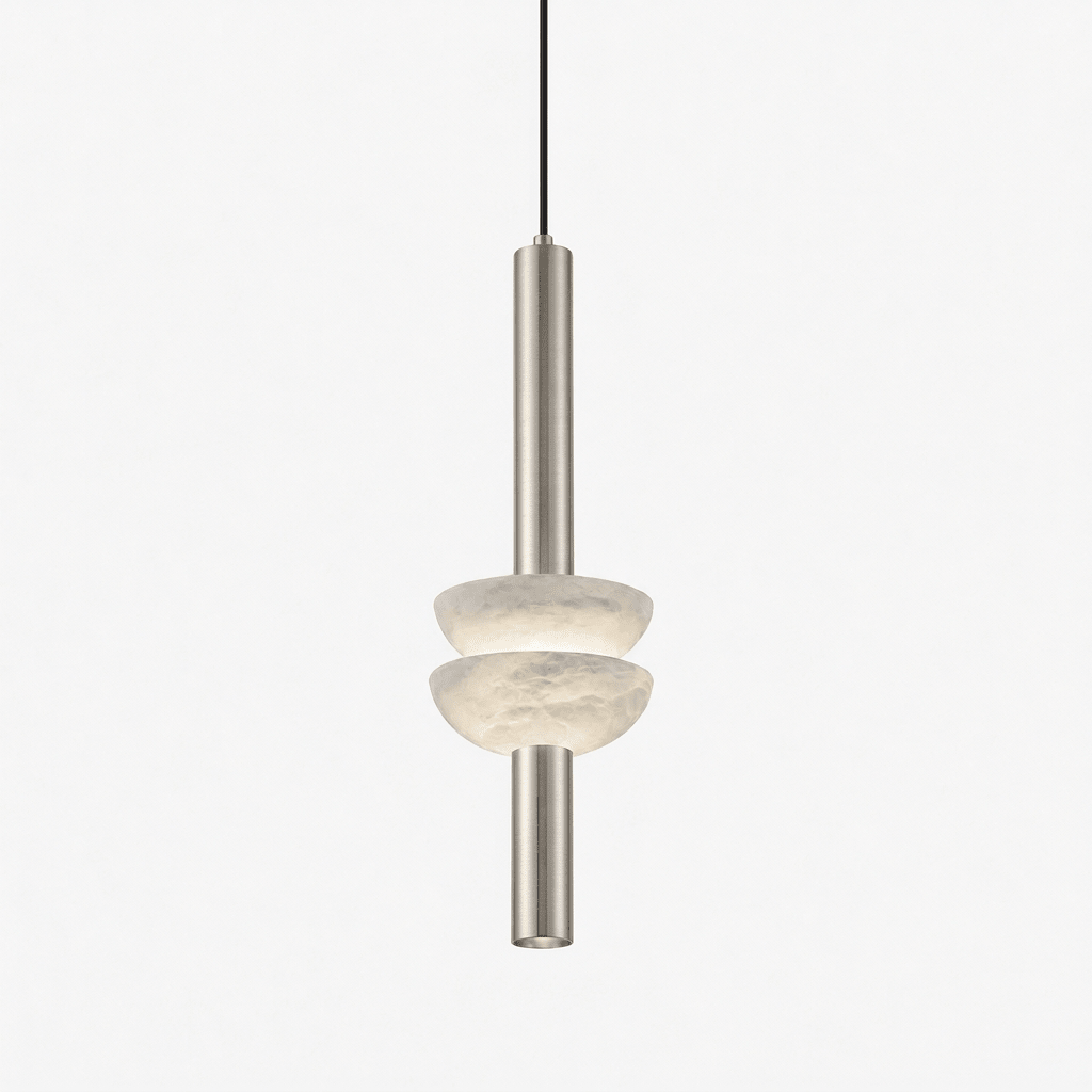 Hanglamp met albasten schijf