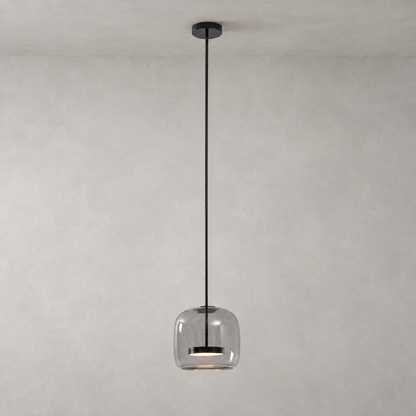 Moderne hanglamp van geblazen glas Glavira