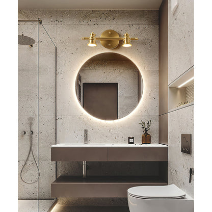 Messingkleurige lineaire wandspotverlichting