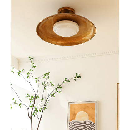 Brede ronde plafondlamp.flush