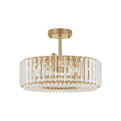 Glamoureuze gesneden kristallen plafondlamp
