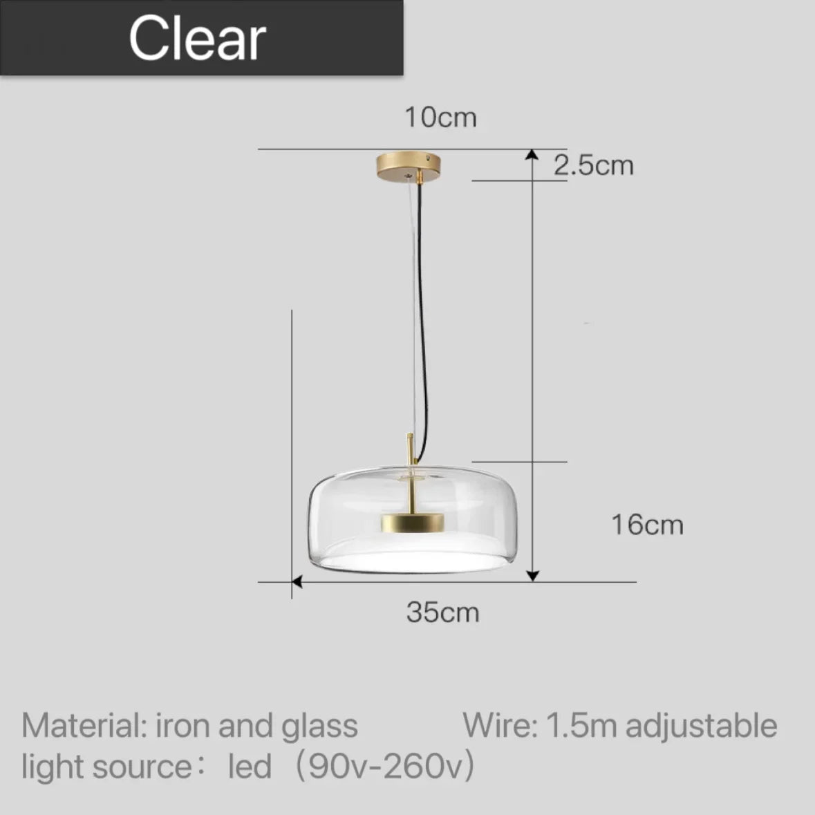 Lumira Nordic hanglamp van getint glas