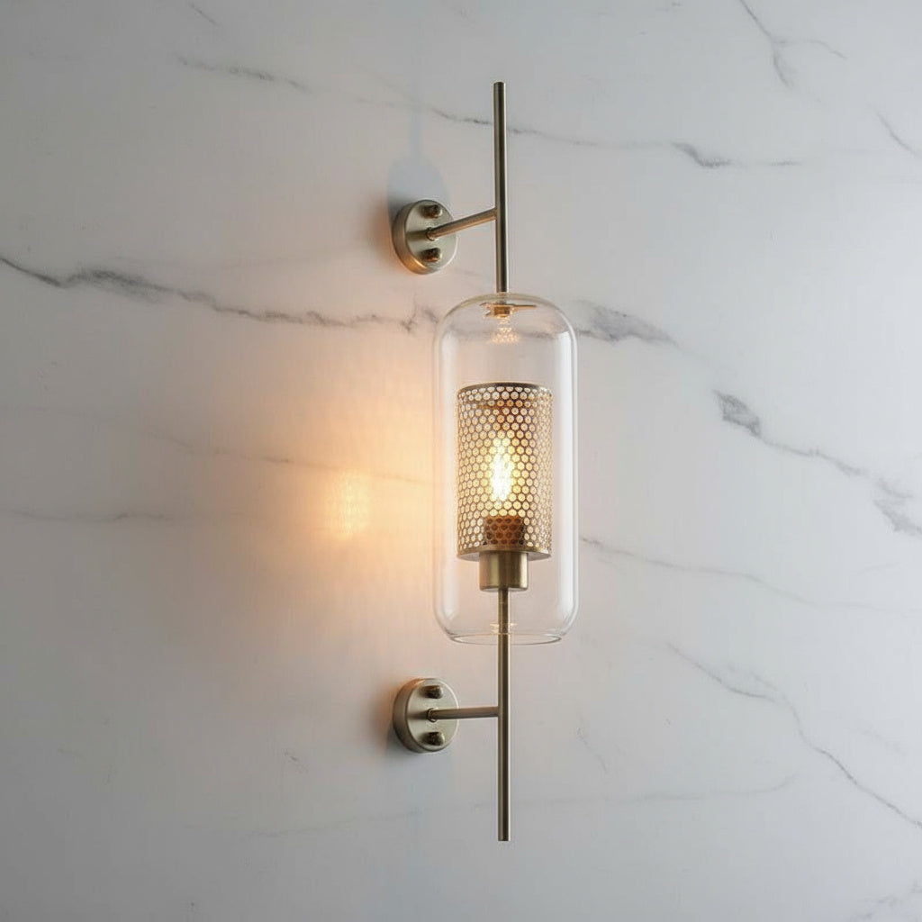 Serenova retro glazen wandlamp
