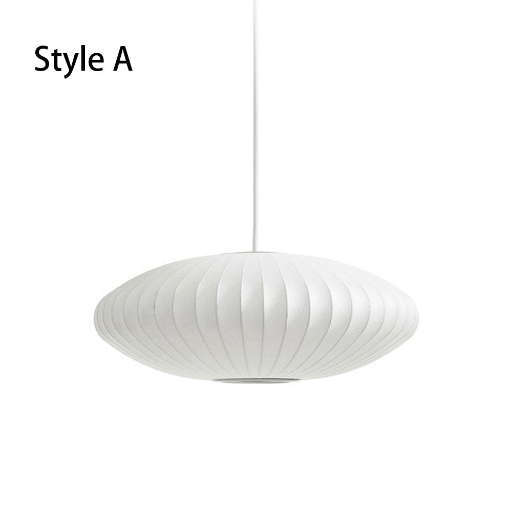 Hanglamp met geplooide zijden lampenkap