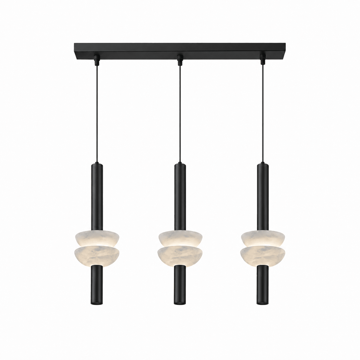 Hanglamp met albasten schijf
