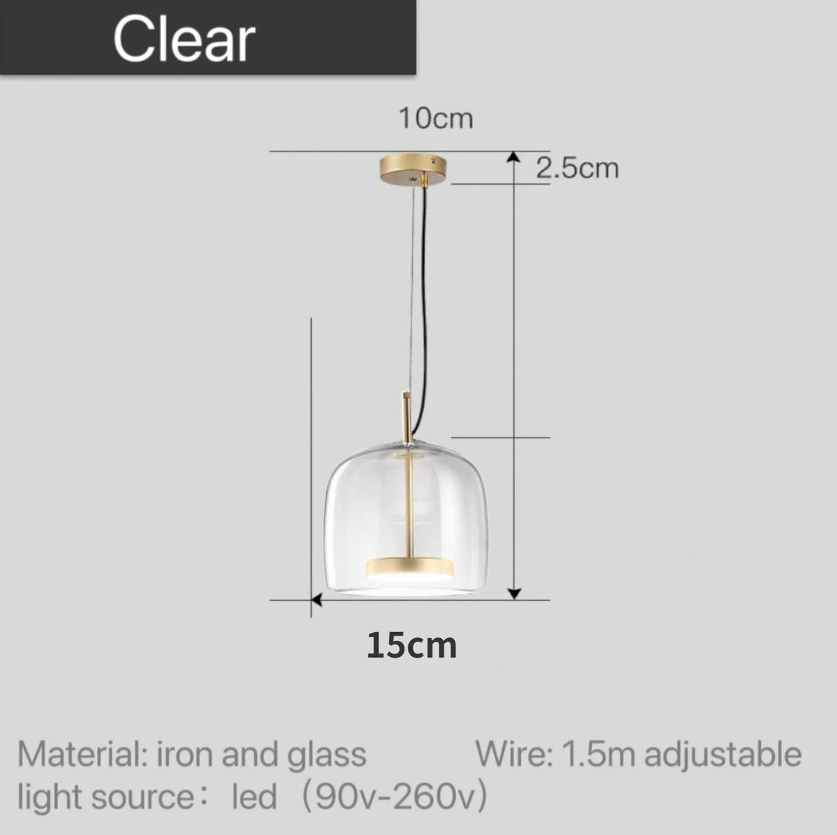 Lumira Nordic hanglamp van getint glas