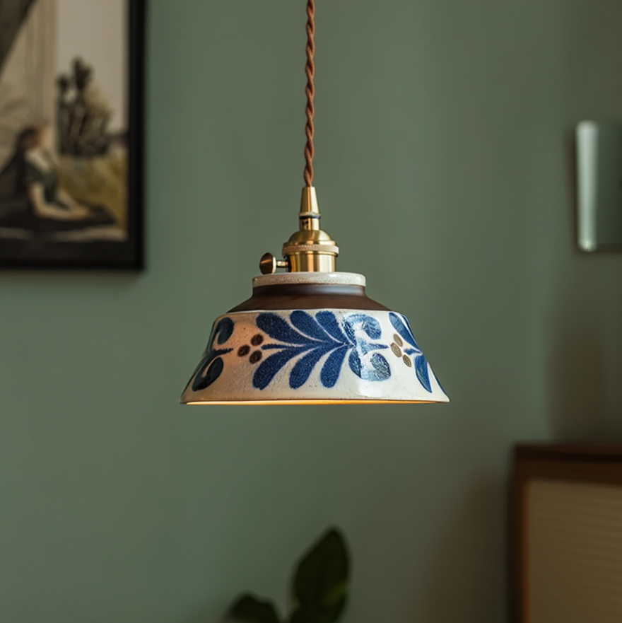 Rustieke keramische hanglamp Tessaly