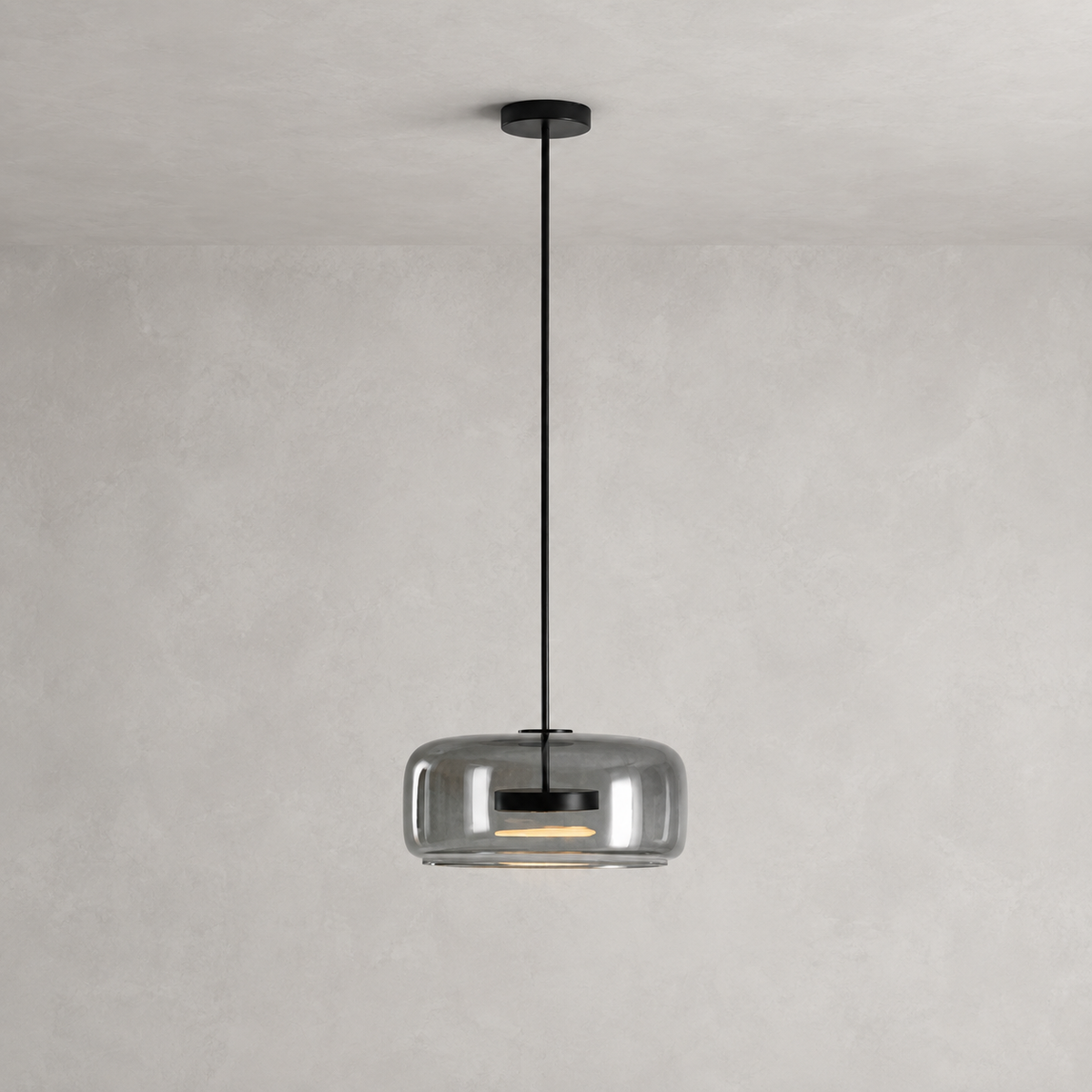 Moderne hanglamp van geblazen glas Glavira