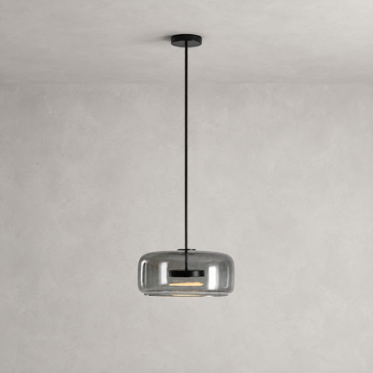 Moderne hanglamp van geblazen glas Glavira