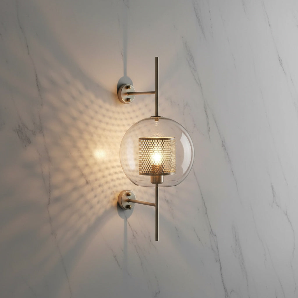 Serenova retro glazen wandlamp