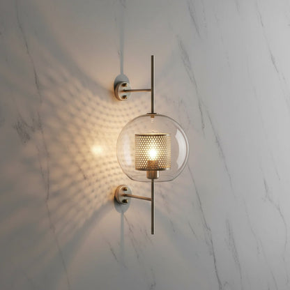 Serenova retro glazen wandlamp
