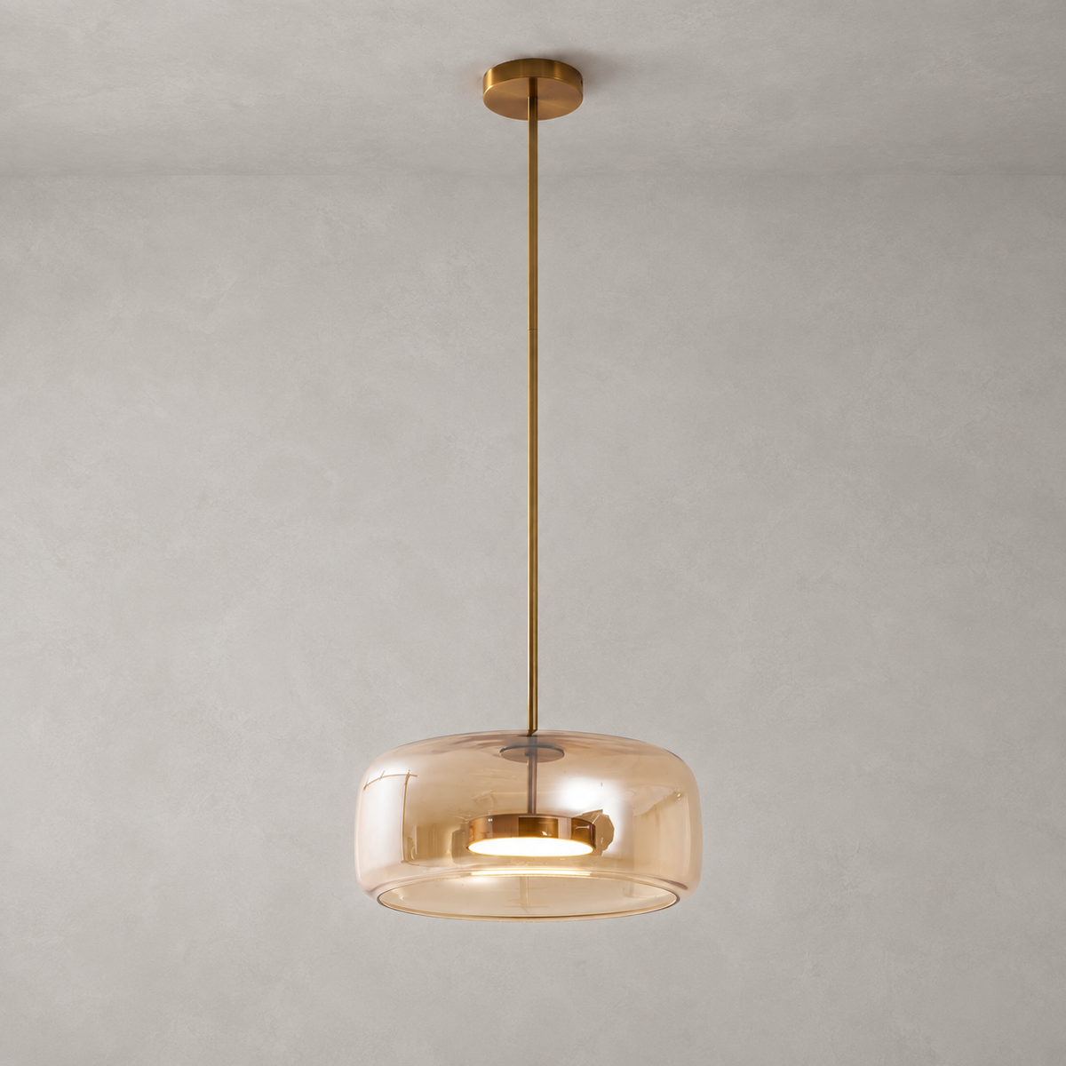 Moderne hanglamp van geblazen glas Glavira