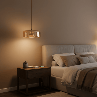 Handgeblazen glazen koepelhanglamp