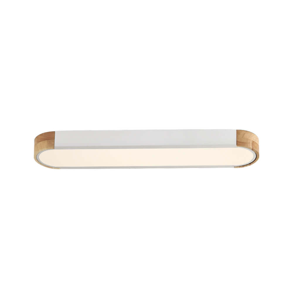 Ovalyn minimalistische ovale houten led-plafondlamp