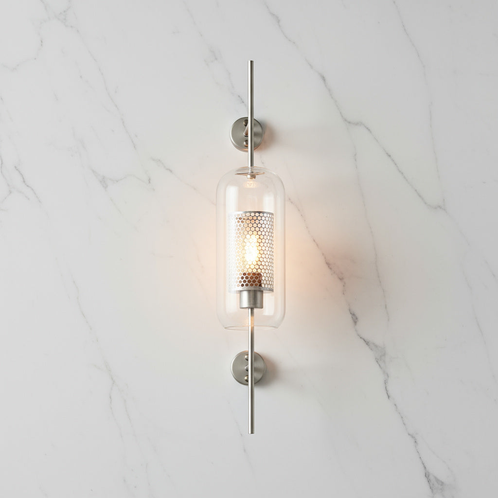 Serenova retro glazen wandlamp