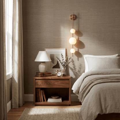 Wandlamp met albasten bol