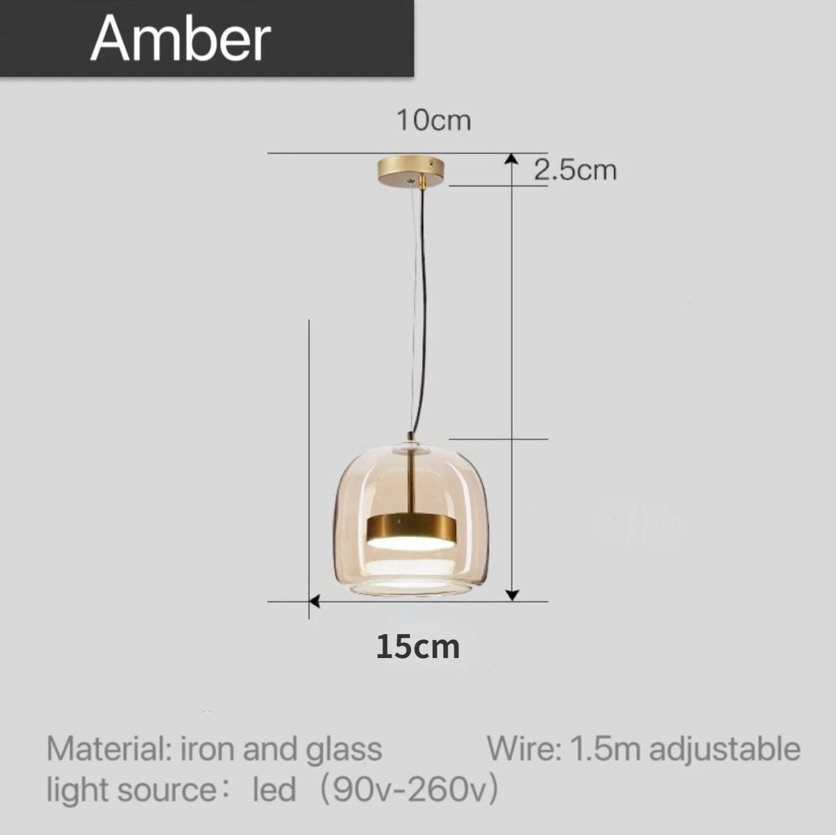 Lumira Nordic hanglamp van getint glas