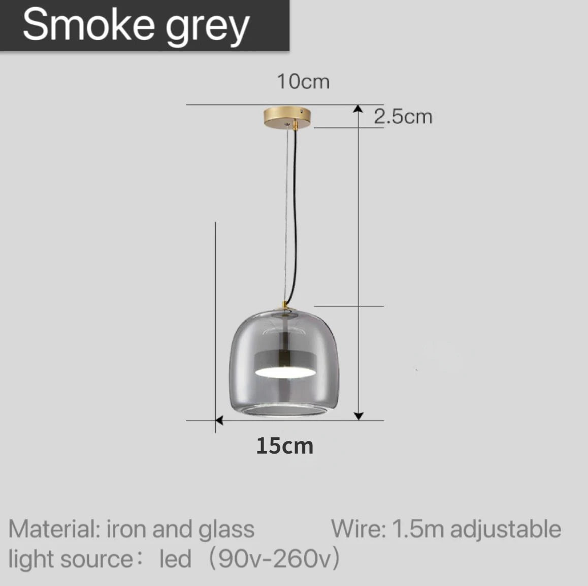 Lumira Nordic hanglamp van getint glas