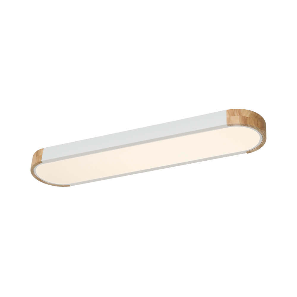 Ovalyn minimalistische ovale houten led-plafondlamp