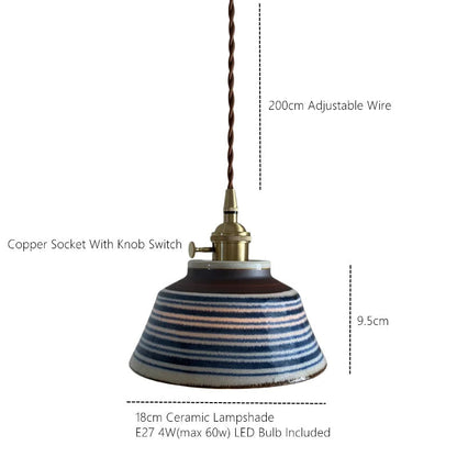 Rustieke keramische hanglamp Tessaly
