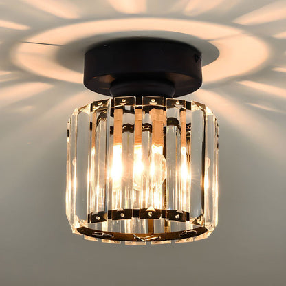 Orvella minimalistische kristallen plafondlamp voor directe montage