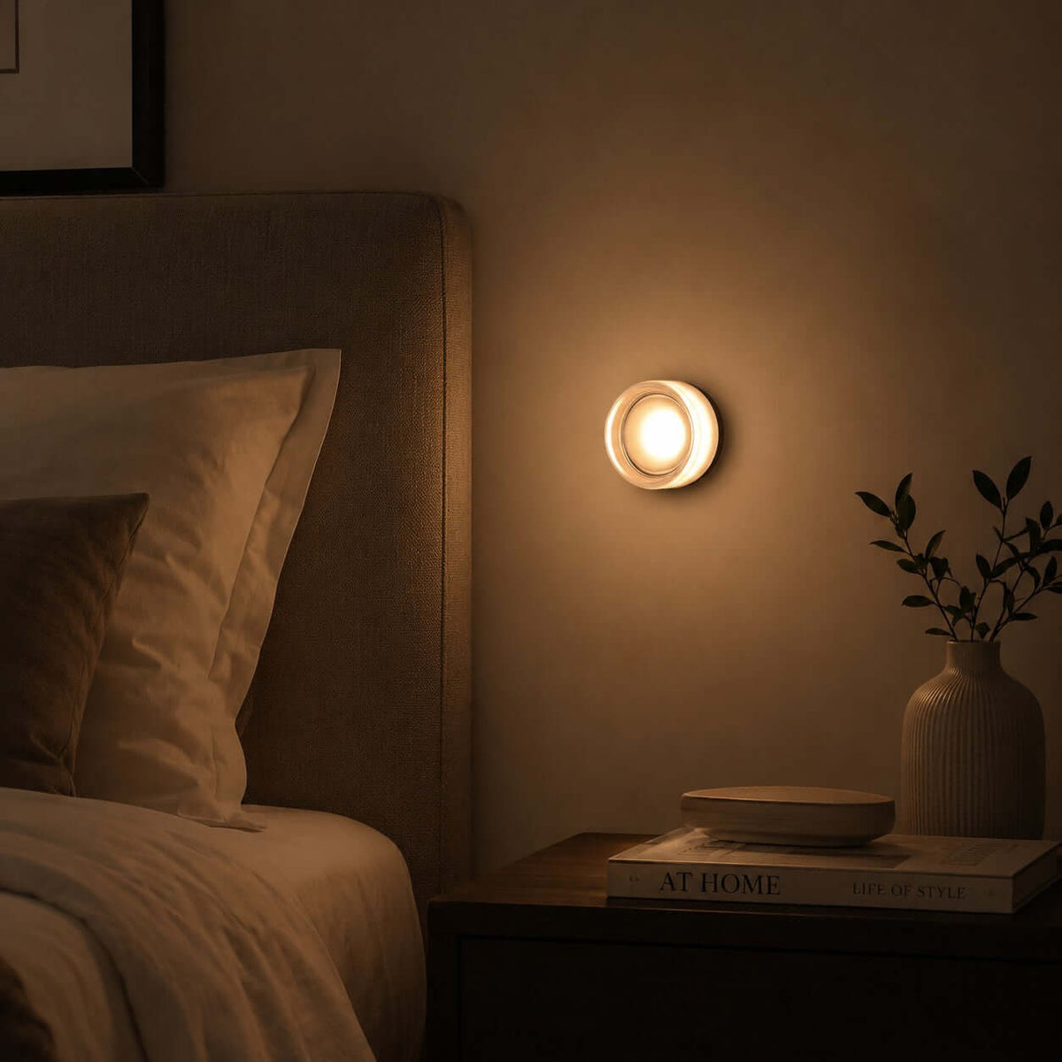 Ronde gekleurde wandlamp
