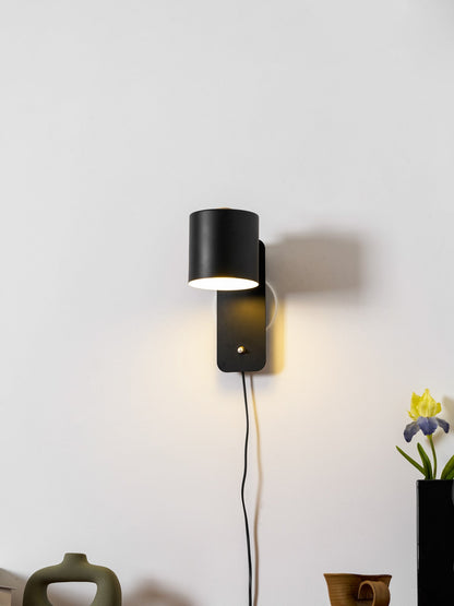 Draaibare cilinderwandlamp met stekker