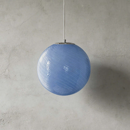 Hanglamp met gedraaide glazen bol