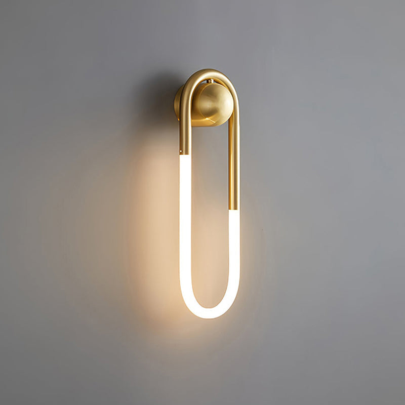 Ovale wandlamp van acrylbuis